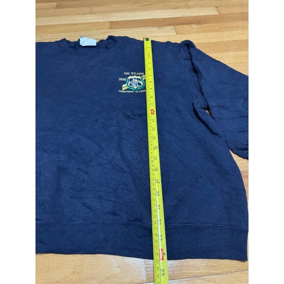 Vintage Lee NJ State PBA 100 Years Sweatshirt XL Made in USA Navy - Picture 7 of 8